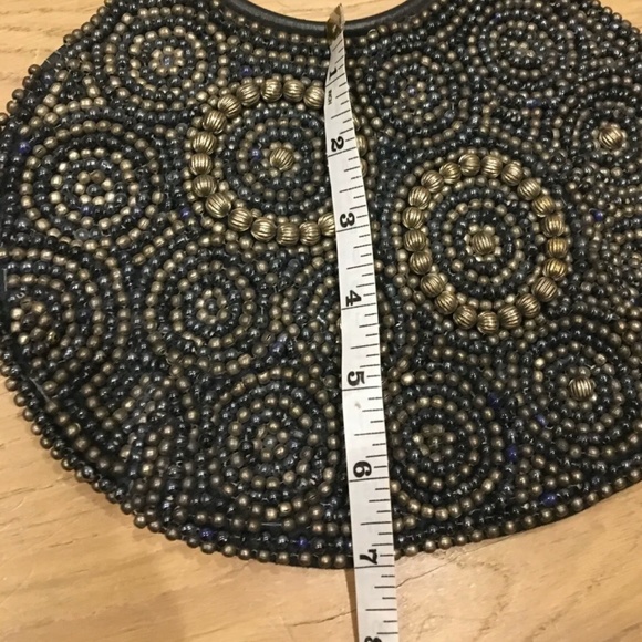 Coldwater Creek Evening Purse Black Embellished Faux Leather - Picture 10 of 11